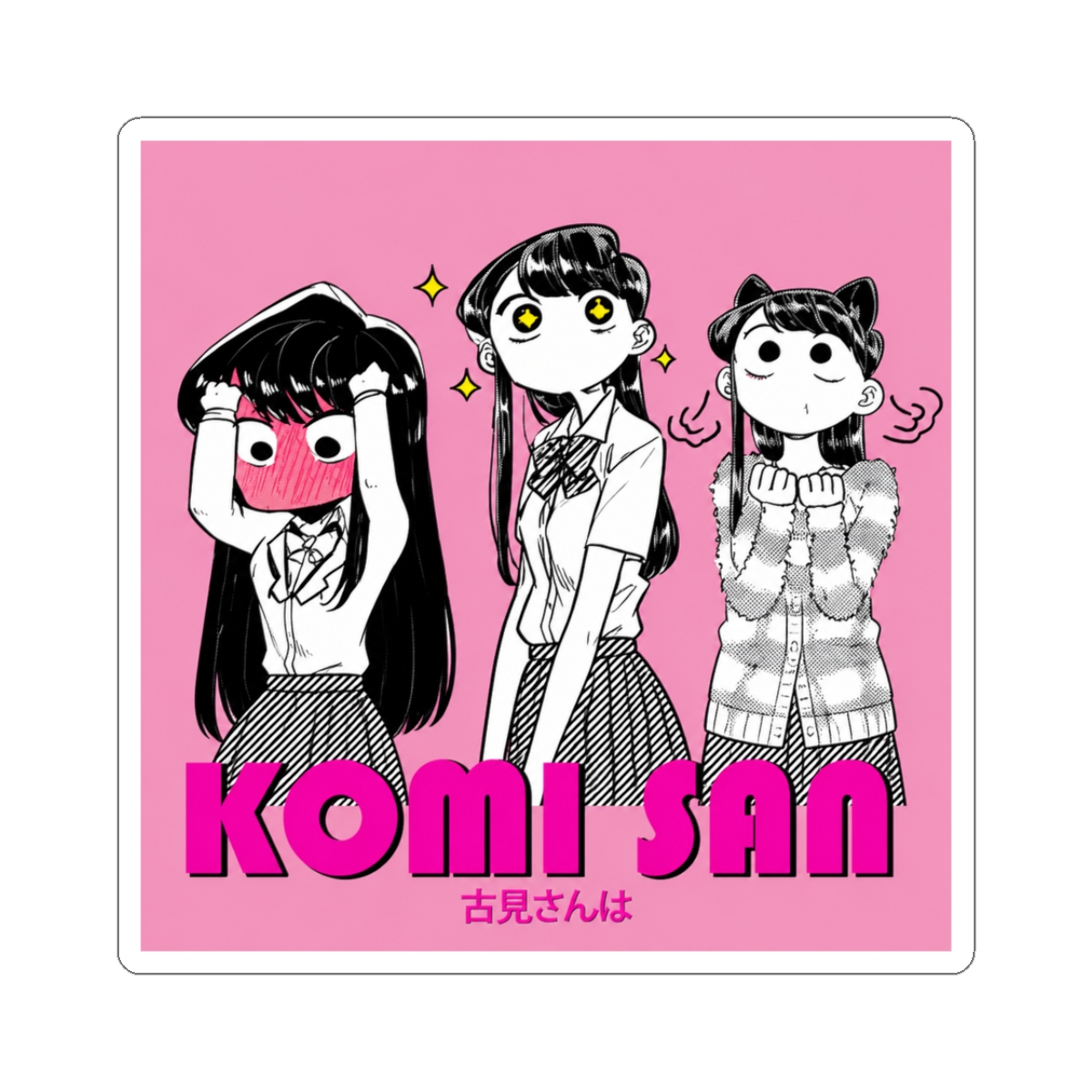 Kawai KOMI SAN || Komi San Can't Communicate Merch Sticker | Komi Can't Communicate